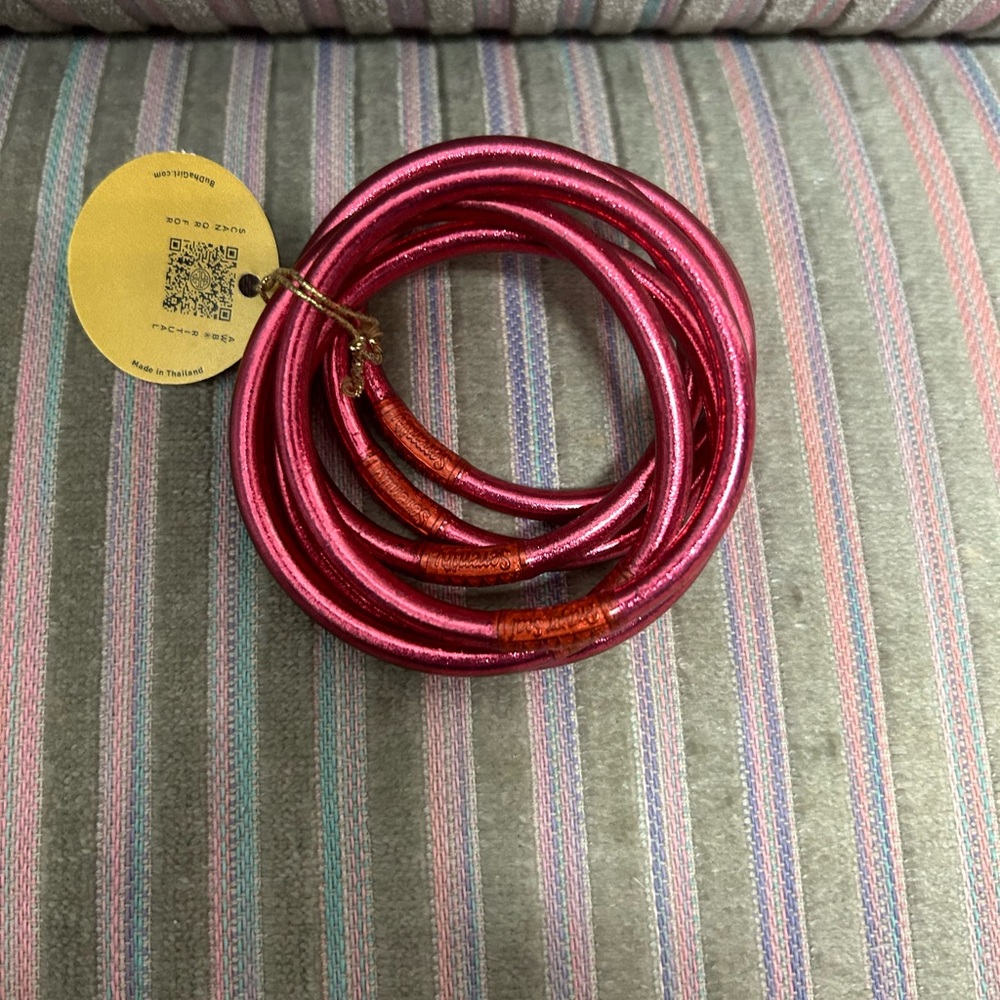 BudhaGirl Pink bangles, size medium, brand new